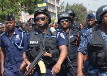 Breaking: Armed Men From The Ghana Police Service And National Security Mounts Tention At  Lesbian,Gay, Bi-Sexual And Transgender Head Office.