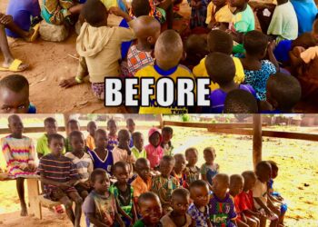 Two Schools In The North-East Region (Kukugbini and Soasobigi) Receives furniture Donations After Images Of Them Sitting On Grounds To Study Went Viral.
